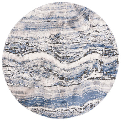 Tapis beige clair / bleu Devoria 112