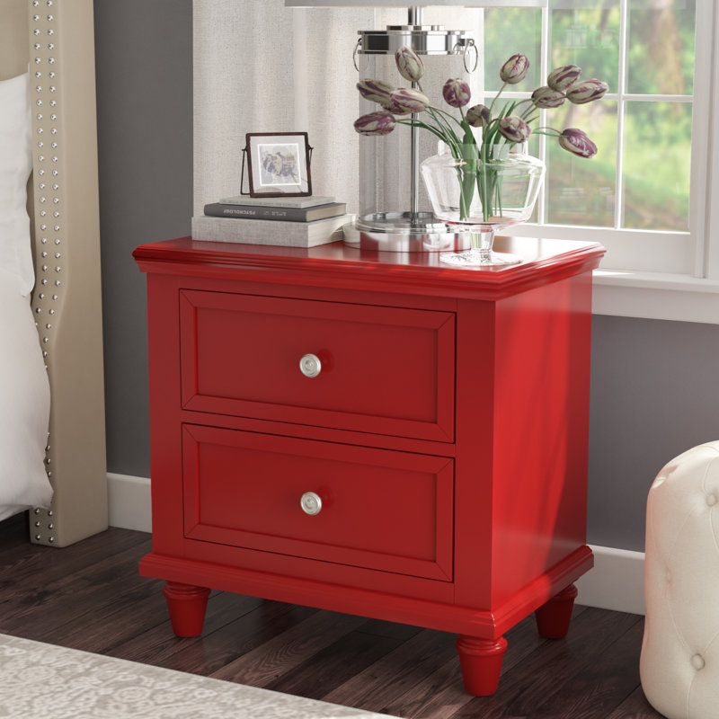 Jazmond 26'' W Nightstand, Samba Red