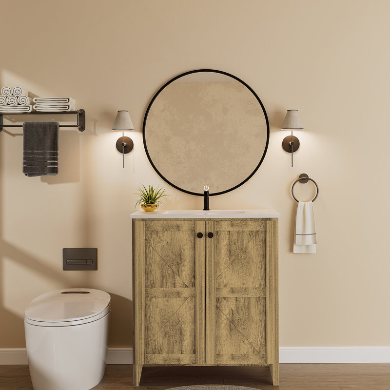 Armoire pliante avec évier en céramique, Gris antique