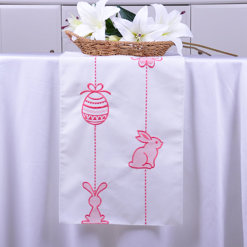 Pomerleau Happy Easter Bunny Table Runner