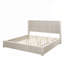 Structure de lit plateforme en bois massif avec tête de lit, aucun sommier nécessaire, sur pied, assemblage facile, durable et élégant-676077398-676077397