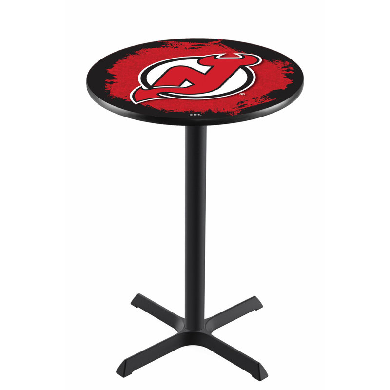 NHL Pub Table, New Jersey Devils, 36" H x 30" L x 30" W