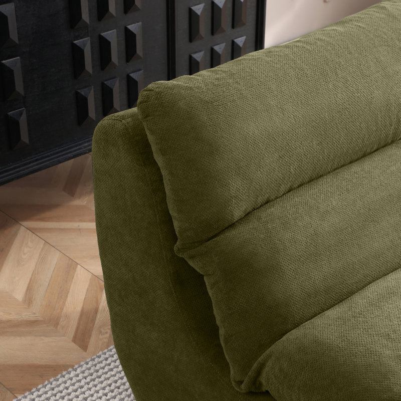 Fauteuil à billes 32 "avec repose-pieds, Green Cotton