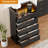 5-Drawer Dresser with LED Lights & Charging Station – 51” Tall Vertical Chest with Open Shelf, Power Outlet & USB Ports – Modern Storage Cabinet for Bedroom, Living Room, Entryway, Black-841969303