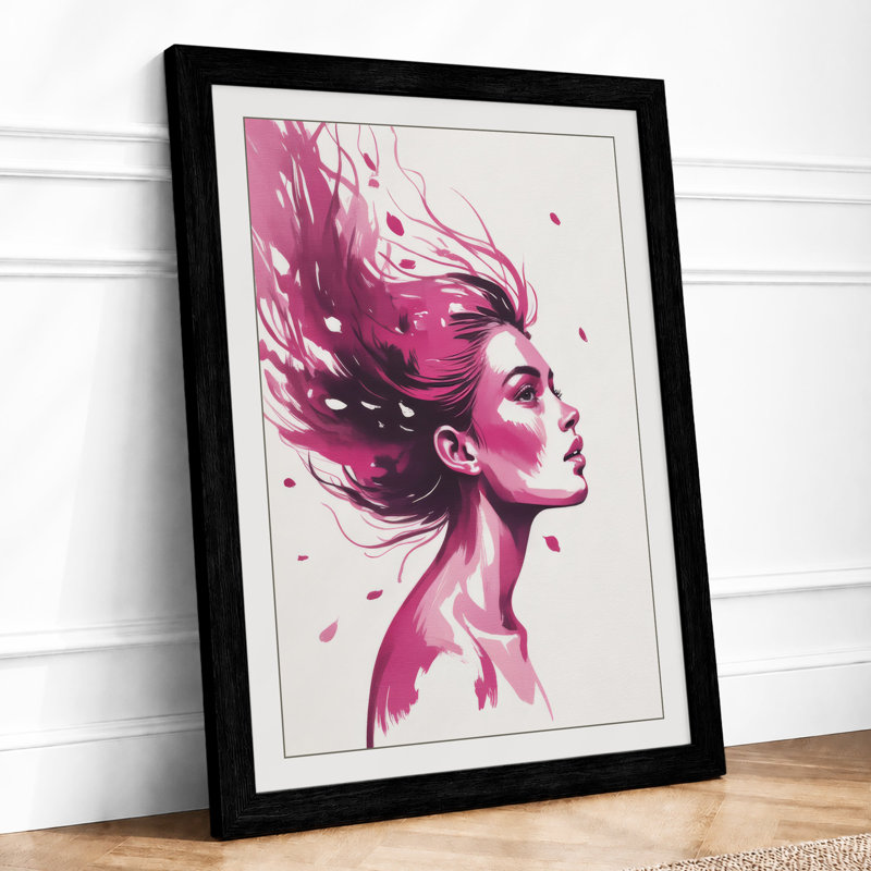Woman in Motion Modern - Framed Print, A4 - 29.7 x 21.0 cm, Black