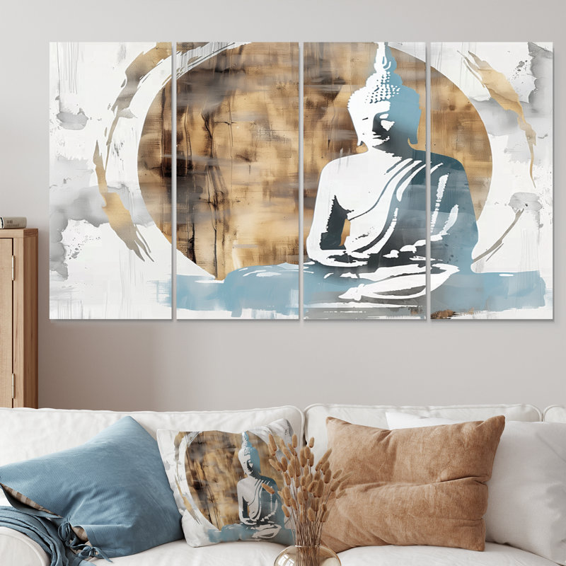 Thaswin - Bouddhisme, ensemble de reproduction d'art mural, H 28 po x l 48 po