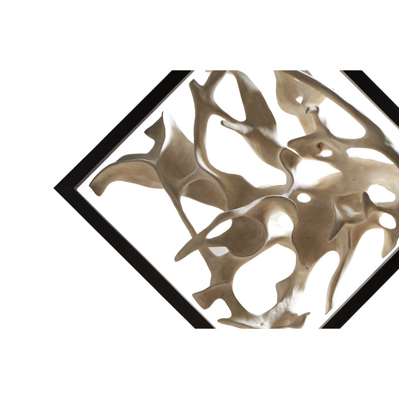 Cast Revolving Diamond Sculpture, Faux Bleached