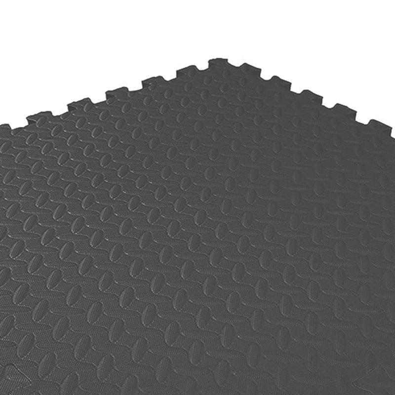 BalanceFrom Fitness Interlocking EVA Foam Exercise Mat Tiles, Black