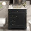 Meuble-lavabo de 30 po avec lavabo, un tiroir basculant, trois tiroirs, tablette de porte, porte à fermeture douce, noir