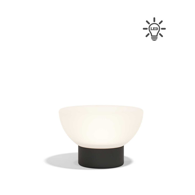 Câble DEL 23,5 po Luna Lamp, H 15,75 po x l 23,5 po x P 23,5 po, Noir