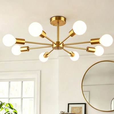 Plafonnier semi-encastré 8 lumières 23 po Wirtz