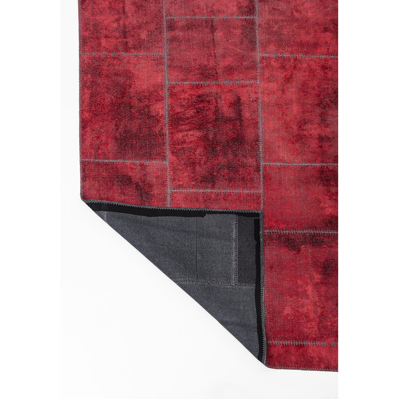 Rapture Patchwork Area Rug in Red, Rectangle 7'10" x 11'2"