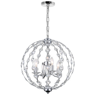 Ben 4 - Light Dimmable Globe Chandelier