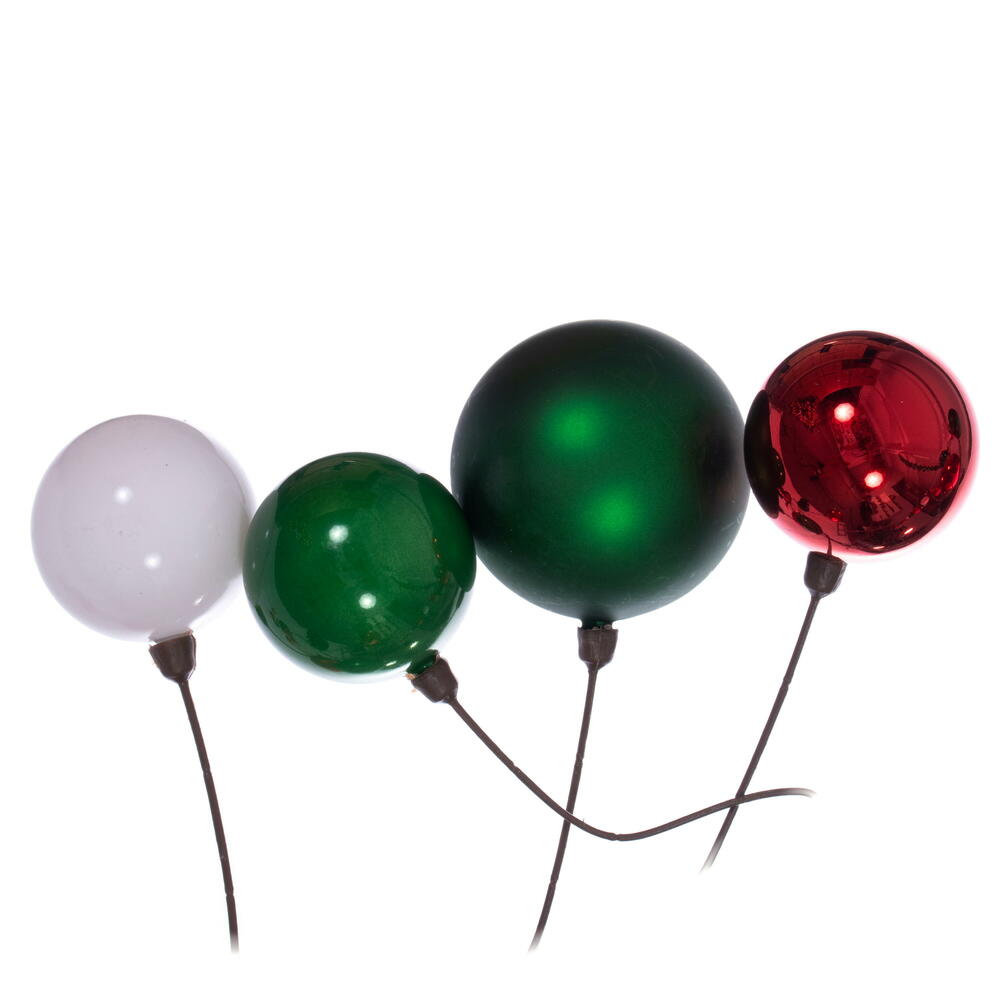 120'' in. Faux Garland, White/Red/Green