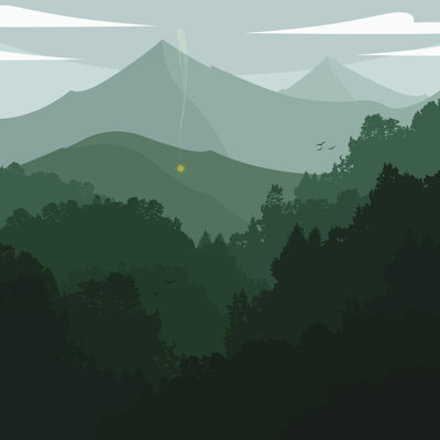 " Mountain Landscape " by Ethermary