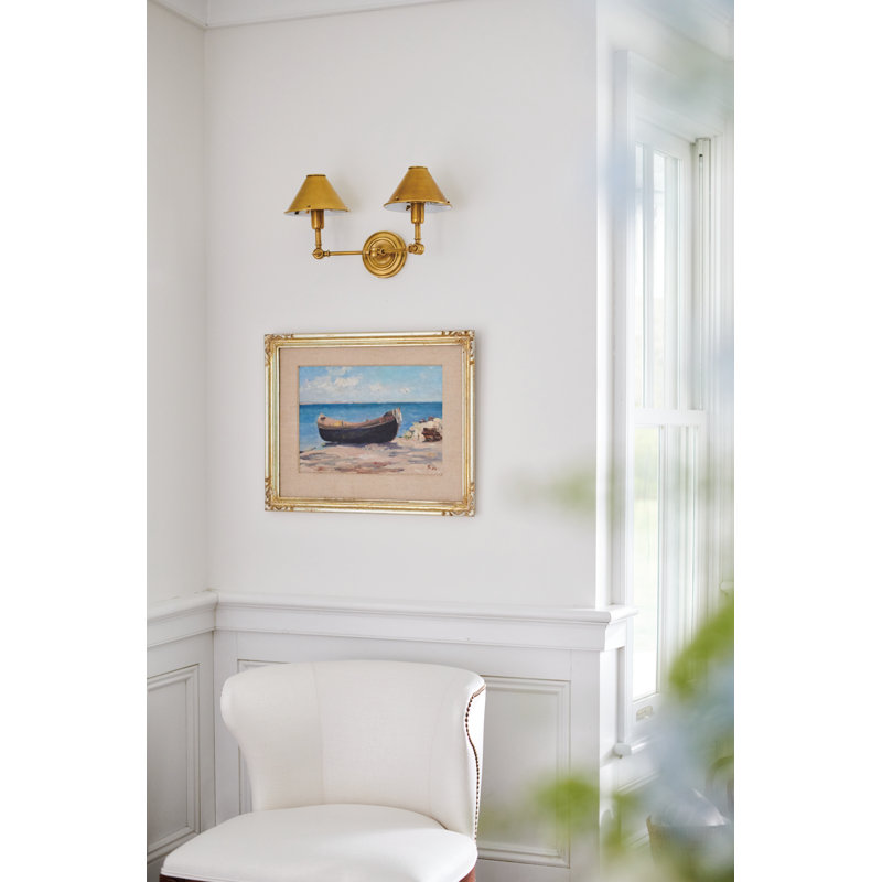 Anette 2 - Light Armed Sconce, Natural Brass