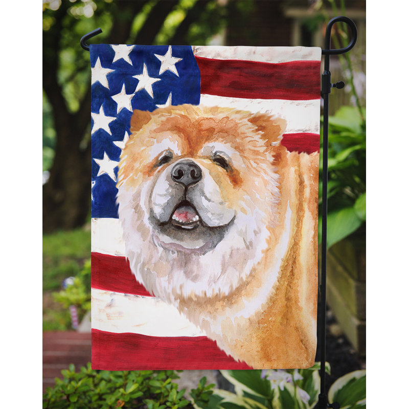 2 côtés en polyester de 2 côtés american drapeau de jardin, Cane corso brun