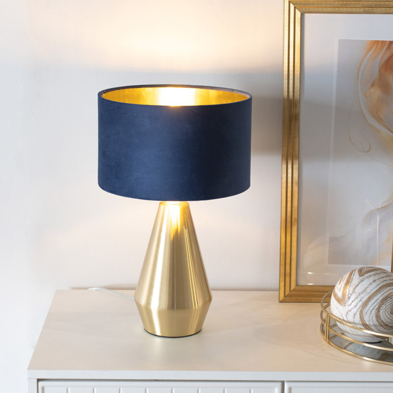 Alamar Metal Table Lamp, Yes, Grey, Gold