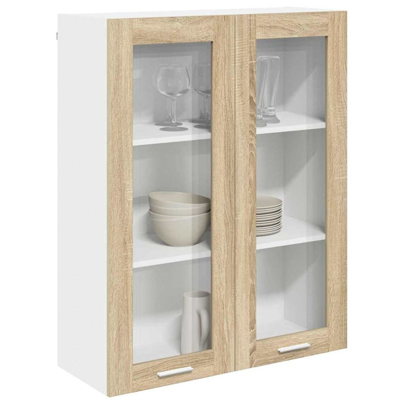Vidaxl Hanging Cabinet With Storage Riga Artisan Oak 60 X 31 X 100 Cm, Sonoma Oak, 100cm H x 80cm W x 31cm D