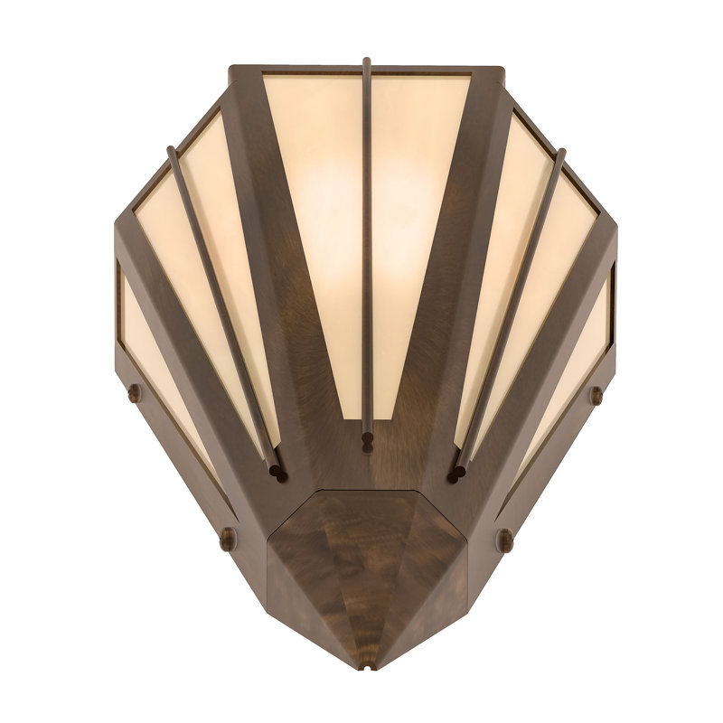 1 - Light Flush Mounted Sconce, Antique Copper, Beige, Idalight