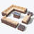 12 - Person Outdoor Seating Group With Cushions-541184553