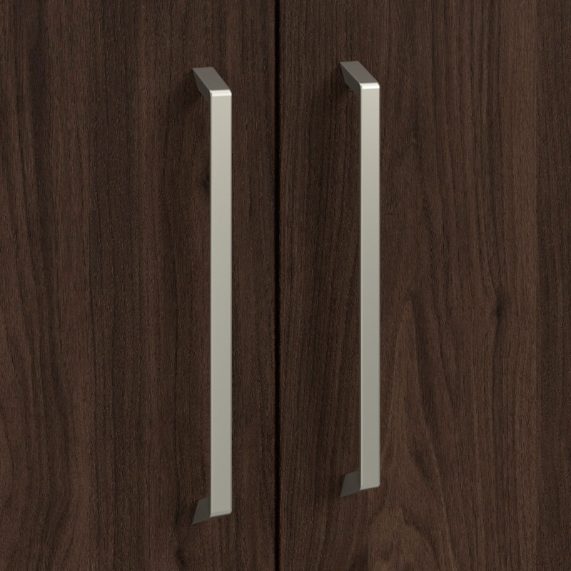 Bush Business Furniture Vista Wardrobe Cabinet With Drawers, Black Walnut