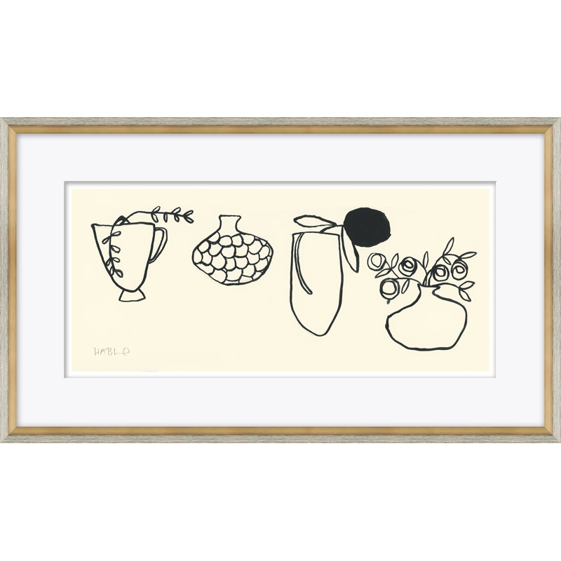 «Vessels I» par Susan Hable - Peinture encadrée sur papier