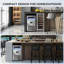 Machine à glaçons 100L / 24H commerciale autoportante, 29Lbs de rangement, écran tactile autonettoyant, épaisseur réglable, 45 cubes / cycle pour le bar en plein air