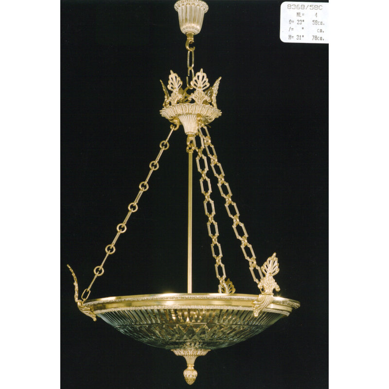 Cull 4 - Light Bowl Pendant, 70cm W x 70cm D, French Gold
