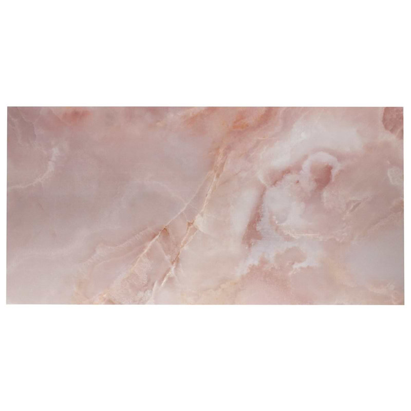 Jewel Onyx 24X48 Polished Porcelain Tile, Coral