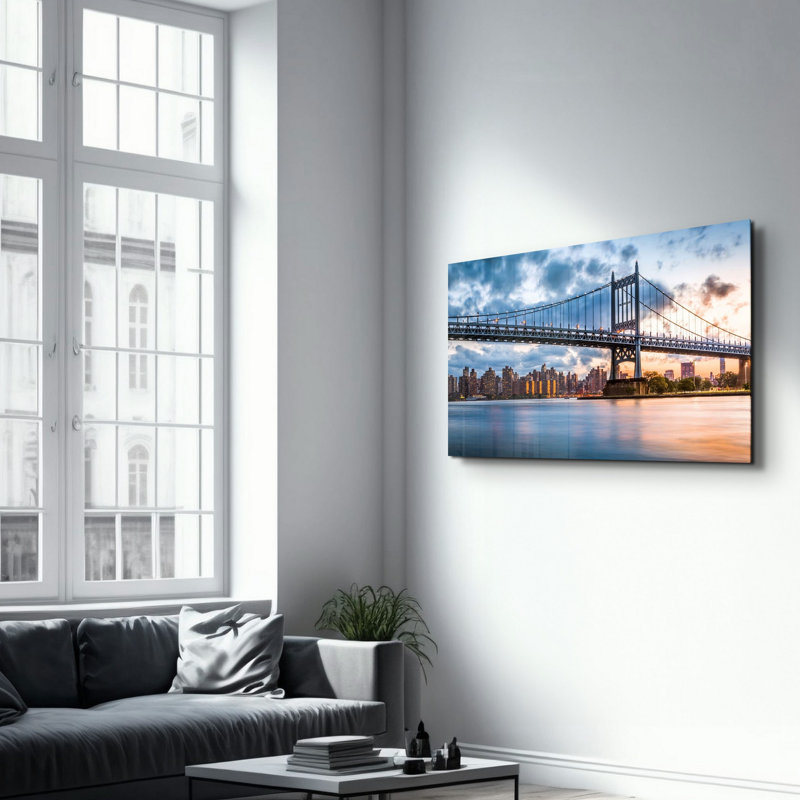 Peinture murale élégante en verre trempé Lekeya, 13,8 x 21,7 pouces | 100% verre trempé, épaisseur: 0,16 pouce | Imprimé UV pour des couleurs éclatantes | Parfait pour la décoration intérieure, le salon et les espaces de bureau