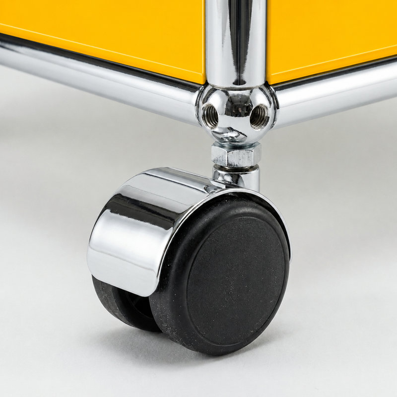 Armoires de bureau modulaires en métal avec tablettes réglables, Yellow