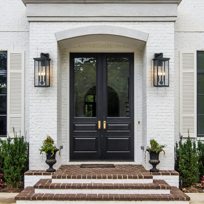 Delancy 22.5" H Glass Outdoor Wall Lantern