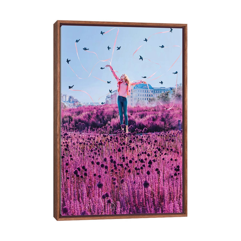 « Avale » par Hobopeeba-impression d’art graphique, H 26 po x l 18 po x 1,5 po, Toile avec cadre en bois brun classique