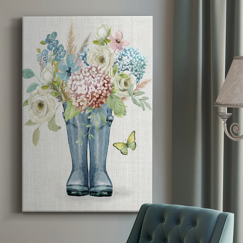 Bottes de jardin - reproduction sur toile tendue, H 12 po x l 8 po x P 1 po