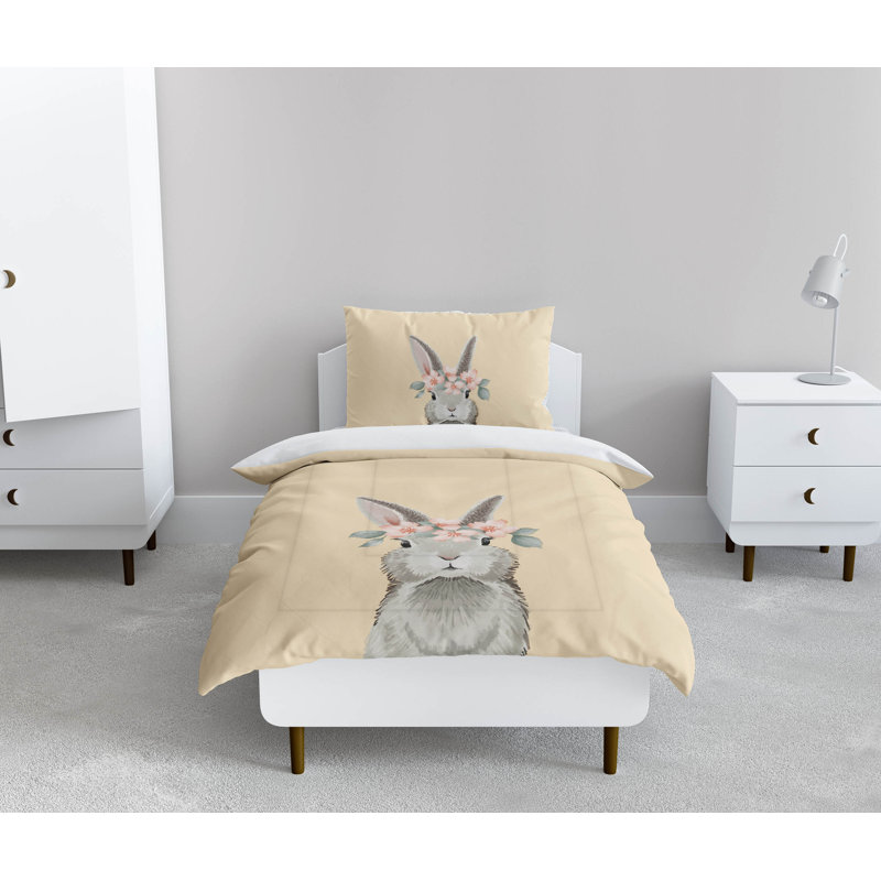 Bunny Decorative Lightweight Comforter Set, Yellow