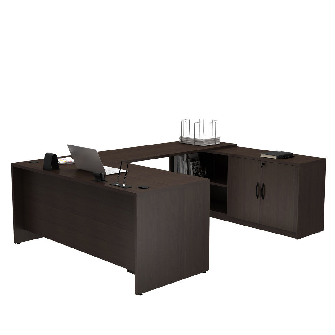 Gitana U-Shaped Executive Desk with Side Cabinets Cubespace 