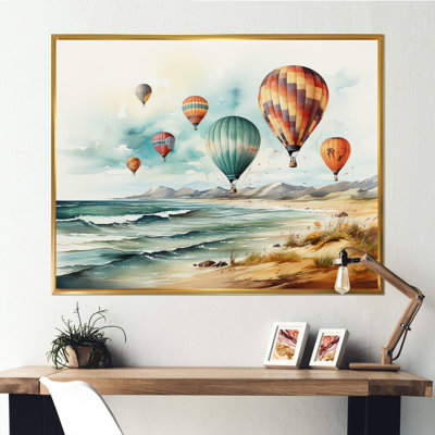 Art sur toile, «Airballoon Views On The Beach I»