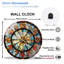 Horloge murale rétro en verre coloré 12 po