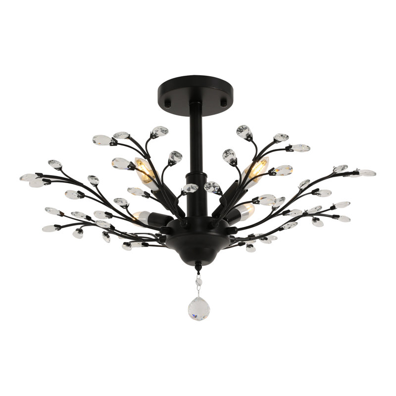 Lustre en cristal 4 lumières Pruett