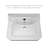 Whitehaus 24" Console with Integrated Rectangular Bowl, Brass Leg Support and Side Towel Bar-27330537-27330540
