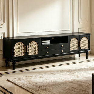 Black Solid Wood TV Stands