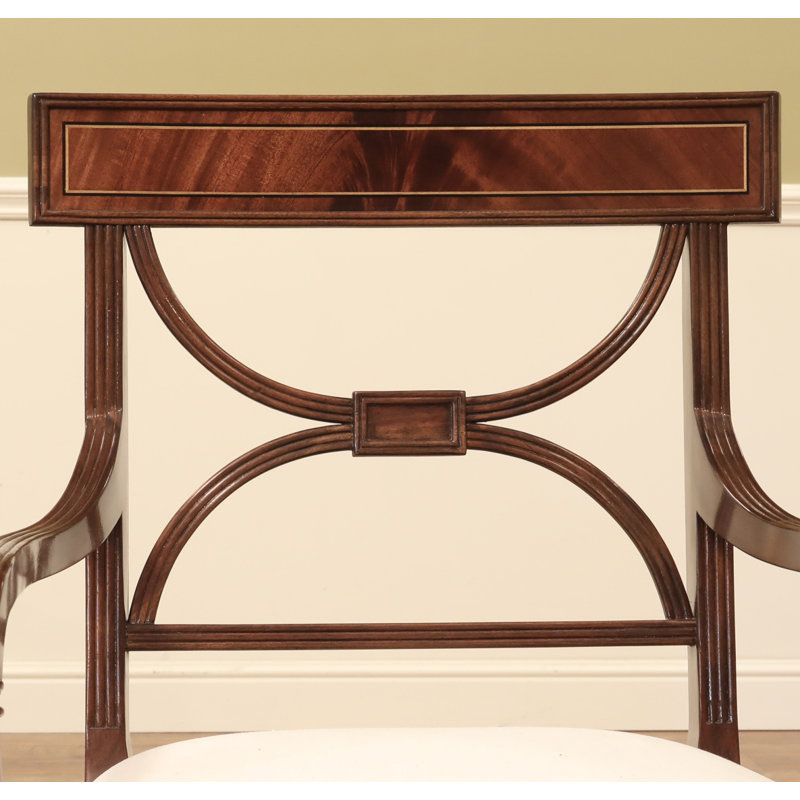 Upholstered Arm Chair, Mahogany