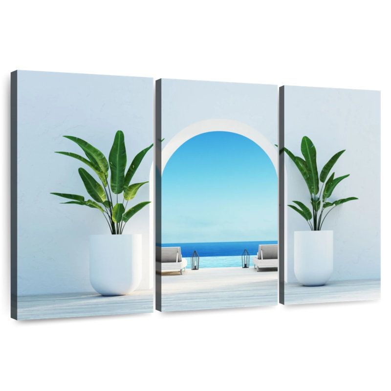 Santorini Lounge, 20" H x 33" W