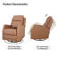 Fauteuil inclinable et oscillant pivotant en similicuir de 26,5 po McGuffey-1341375103