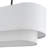 3 Light Bronze Medium Linear Chandelier With Hand Crafted Off-White Hardback Shades-1327652879
