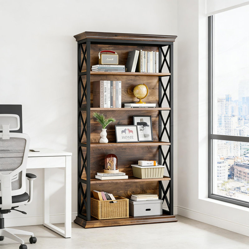 Stylish Shelf, Spacious Bookcase, Modern Style Bookshelf