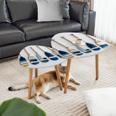 Ensemble de 2 tables basses gigognes Triangle