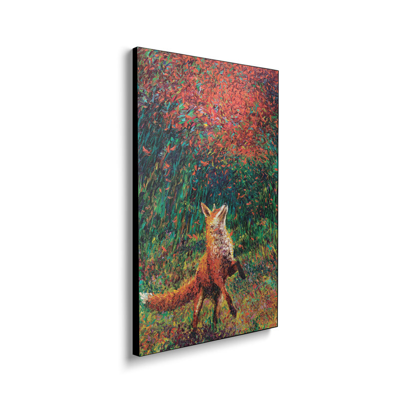 Reproduction d'art sur toile en métal, feu de renard par Iris Scott