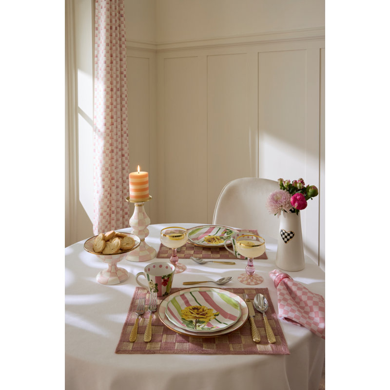 Rosy Check Medium Pillar Candlestick